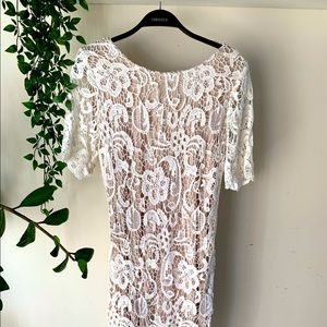 Stunning lace crochet midi dress
